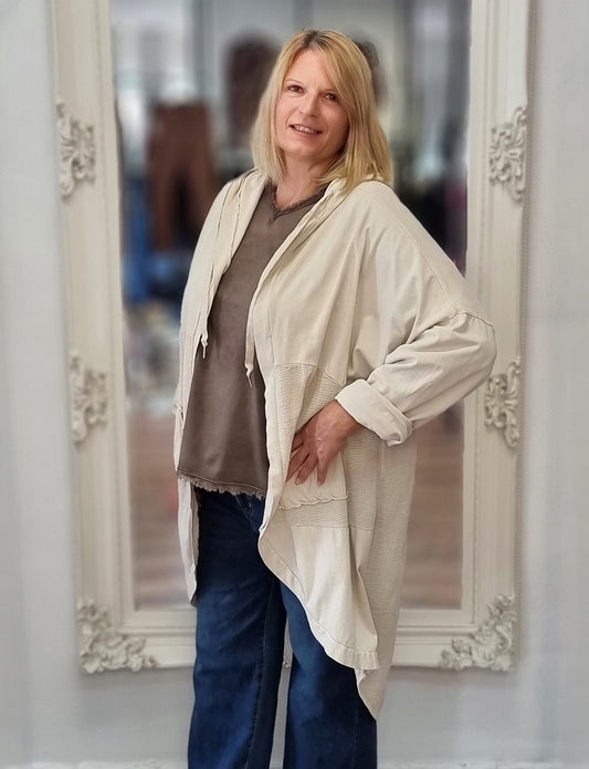 🌟Lässige Long-Jacke mit funkelnde Animal-Print🌟