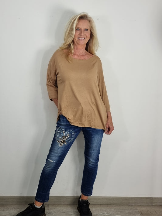 Oversize-Shirt in Camel