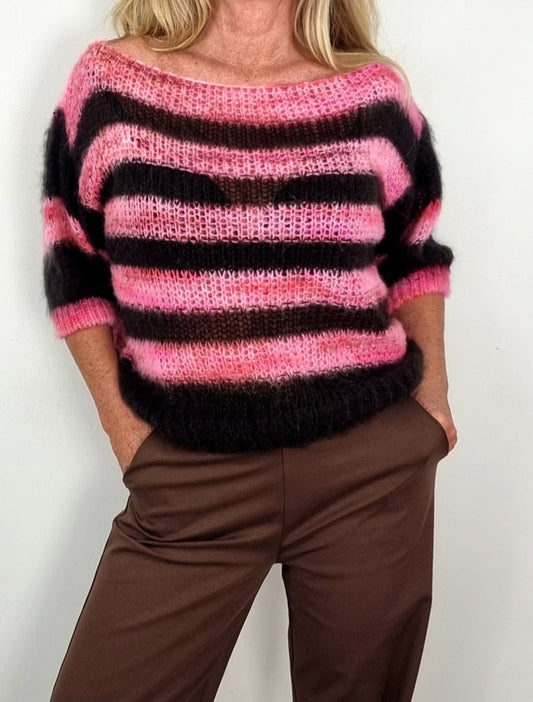 Kuscheliger Strickpullover im Streifen-Look