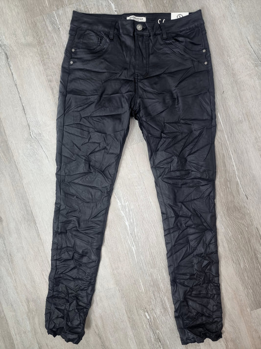 💥 Coole Lederoptik-Hose bis 48 – stylisch & bequem Schoko und Schwarz