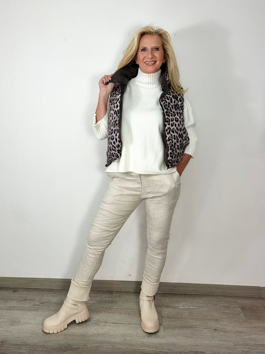 Hose in Wildleder-Optik