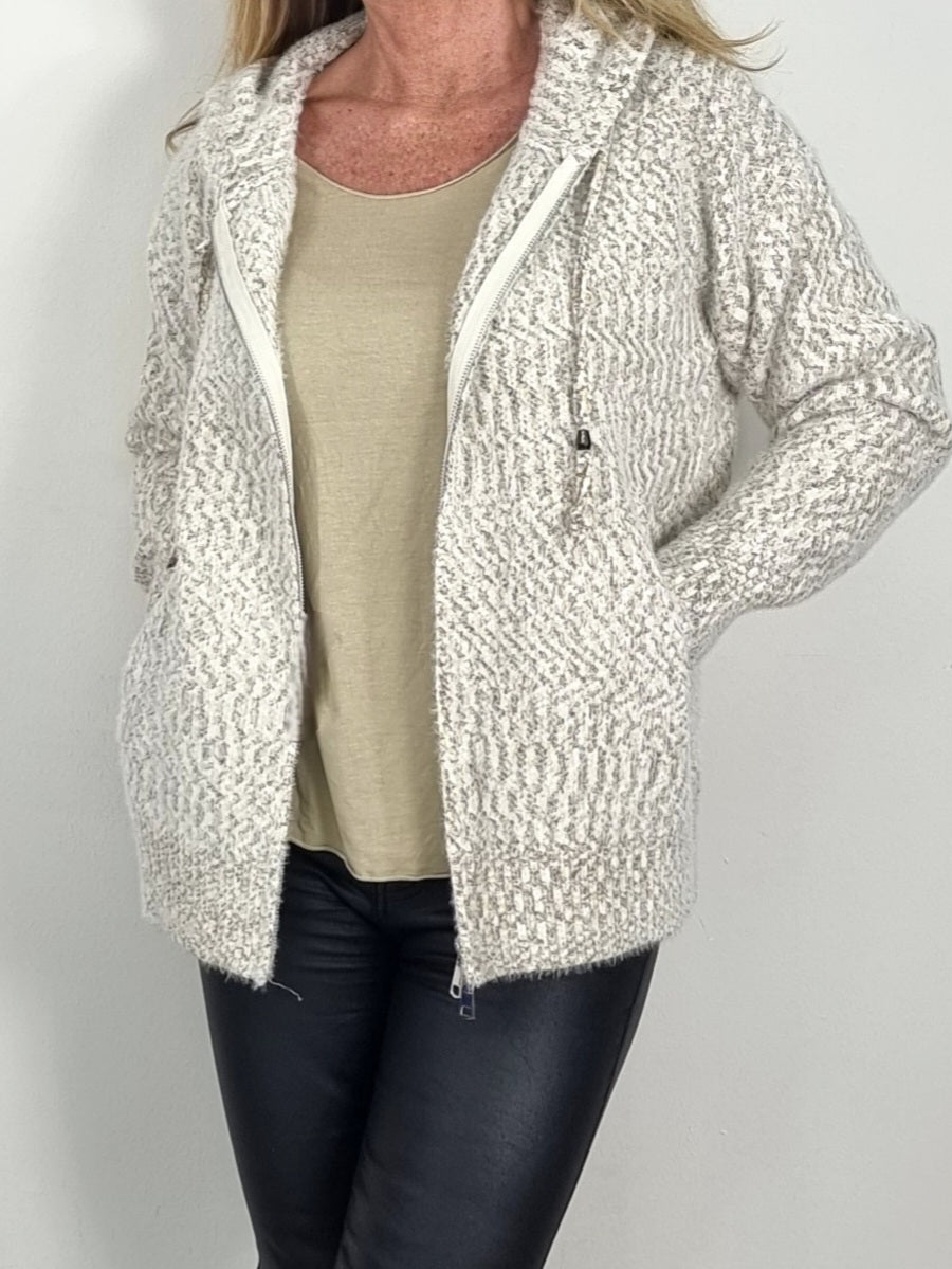 Super kuscheliger Zip-Hoodie – der perfekte Wohlfühl-Look Beige