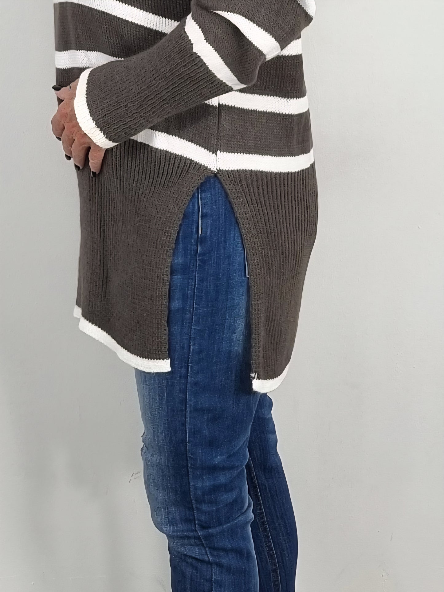 Strickpulli in Braun