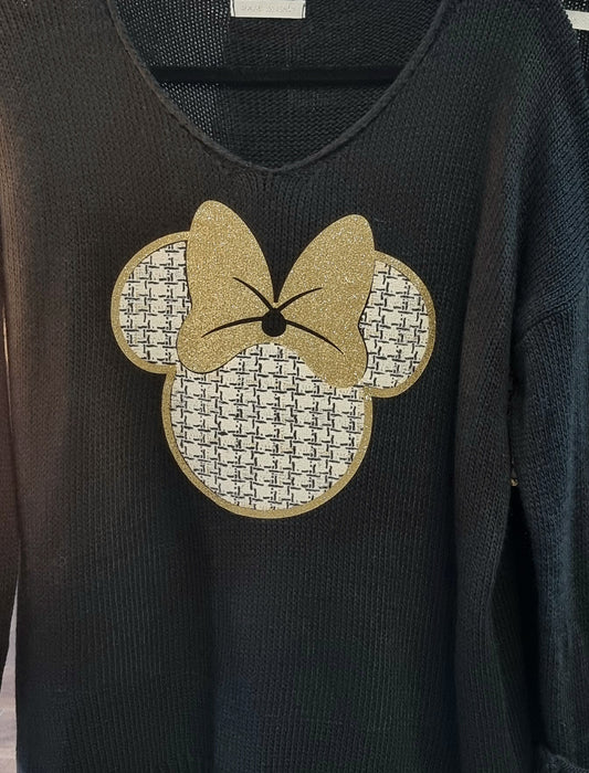 ✨ Glitzer-Pullover mit Statement-Motiv ✨