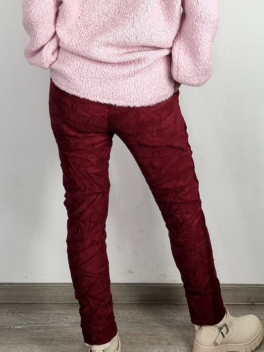 Hose in Wildleder-Optik