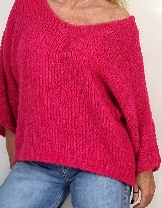 Kuscheliger Bouclé-Pullover in 4 Farben