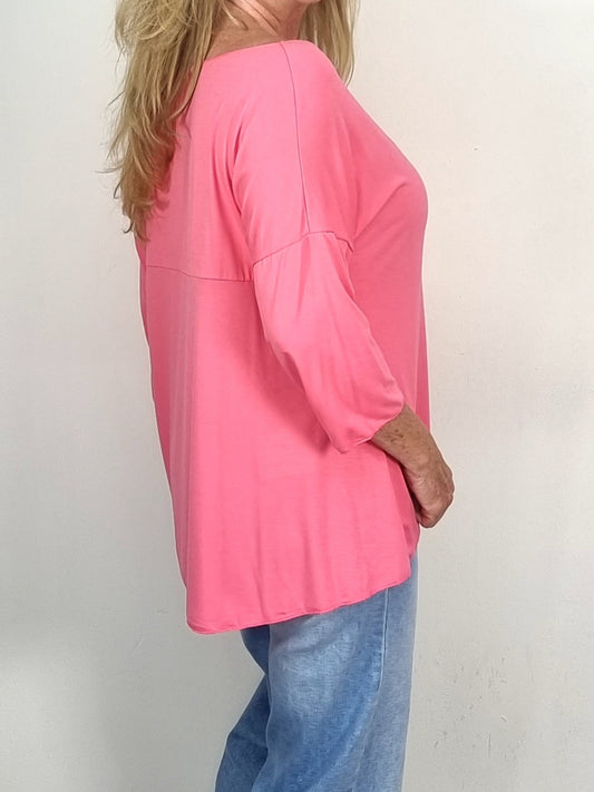 Super leichtes Shirt in Pink