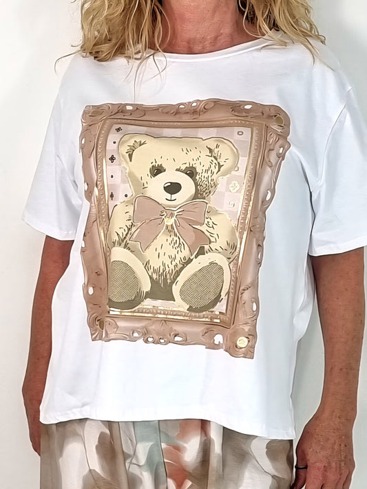 Trendiges T-Shirt mit Teddy-Print 🧸✨