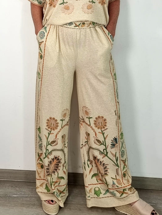 Elegante Palazzo-Hose mit floralem Muster ✨