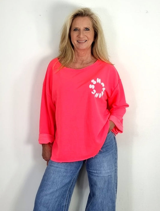 Lässiges Statement-Oberteil HAPPY