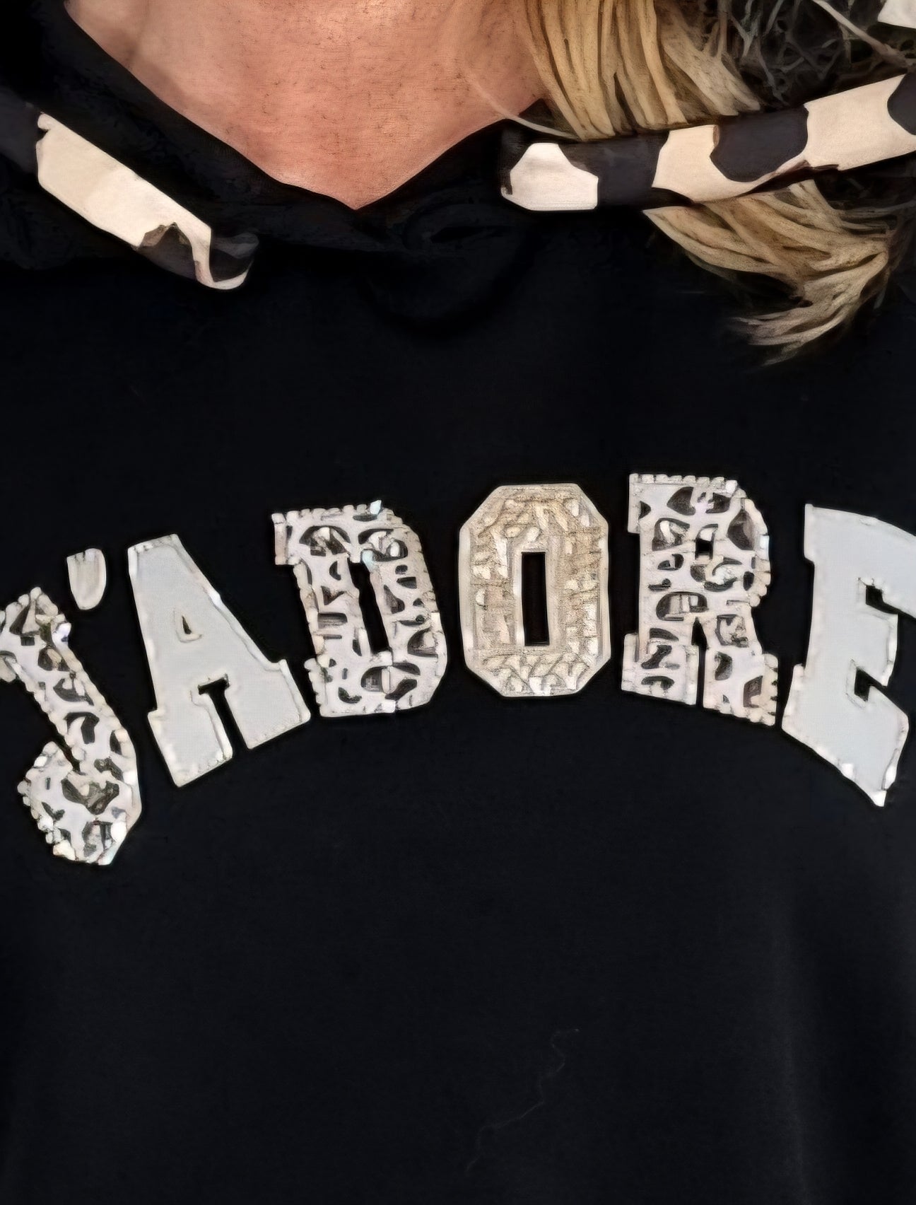 Hoodie "J'ADORE Schwarz