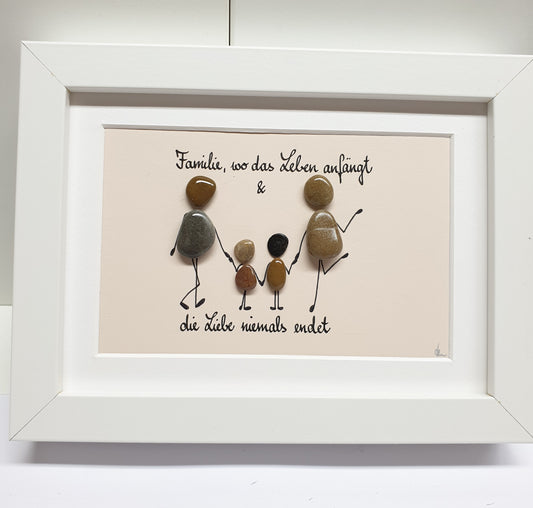 Steinbild " Familie"