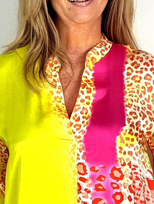 Sommerkleid " Wild Glow" Farbenfroh & Ausdrucksstark