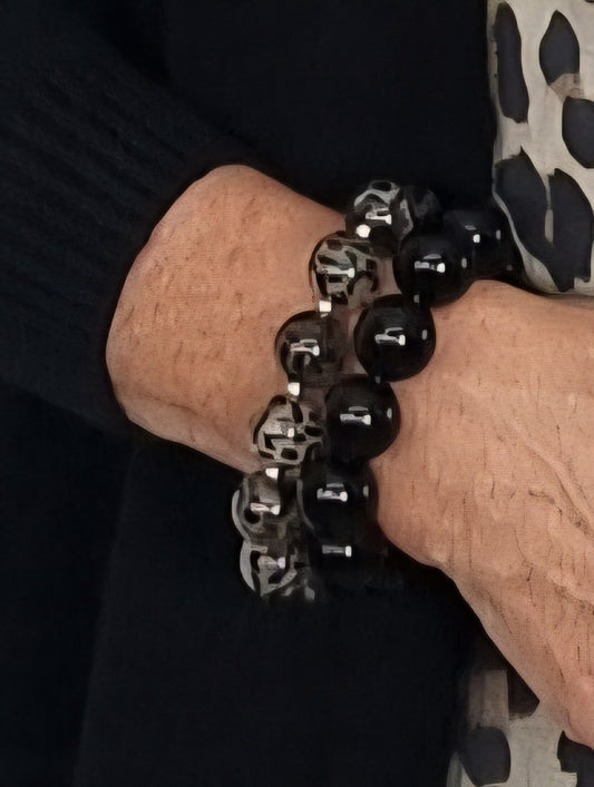 Perlen Armband Schwarz