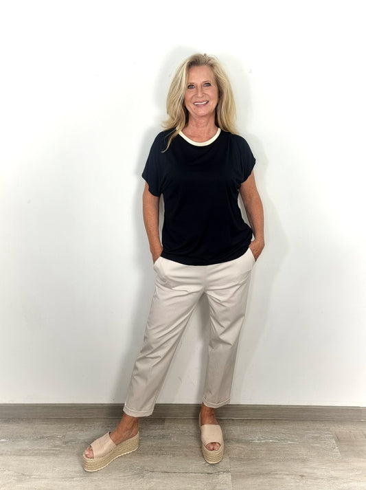 🌿 Damen T-Shirt in 3 Farben mit Glimmer-Detail🌿