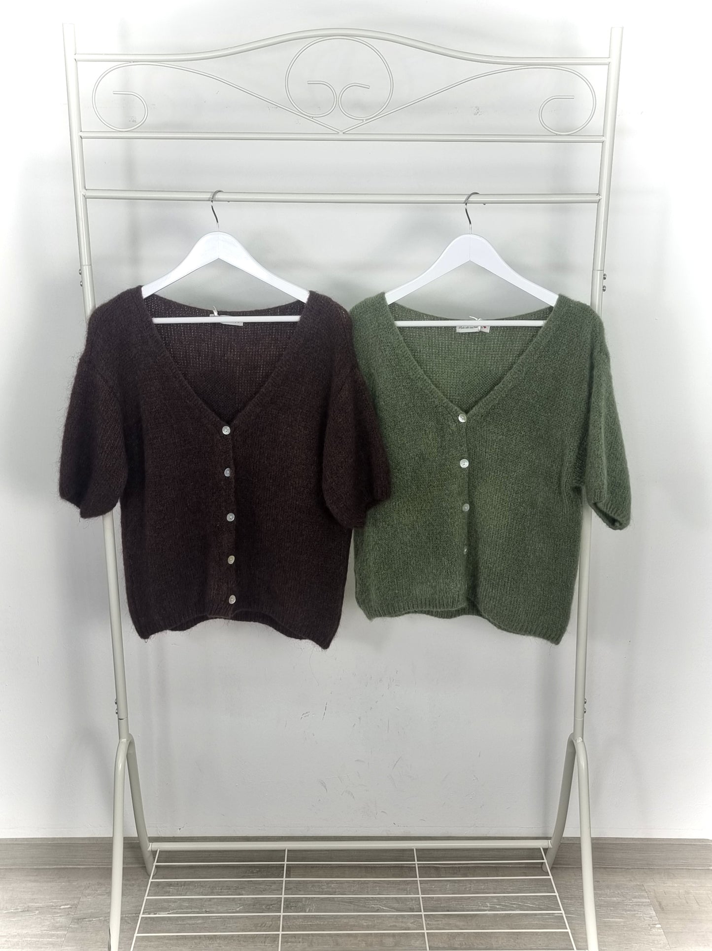 💫Kuschelige Strickweste in Olivgrün und Braun💫