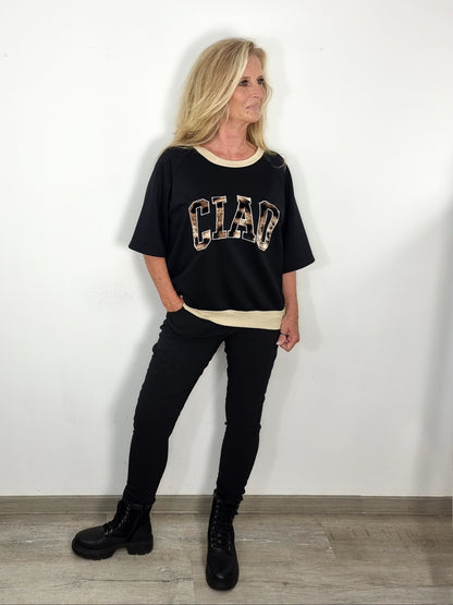 ✨ Trendiges Shirt "CIAO" mit Animal-Print in 4 Farben ✨