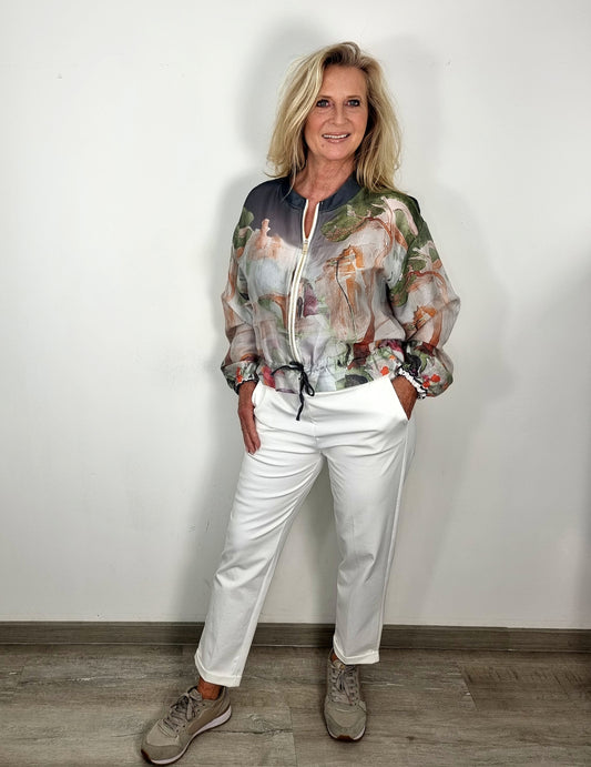 ✨ Leichter Übergangs-Blouson mit Kunstprint ✨