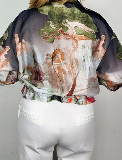 ✨ Leichter Übergangs-Blouson mit Kunstprint ✨