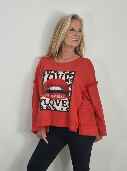 Oversize Sweatshirt "Love"