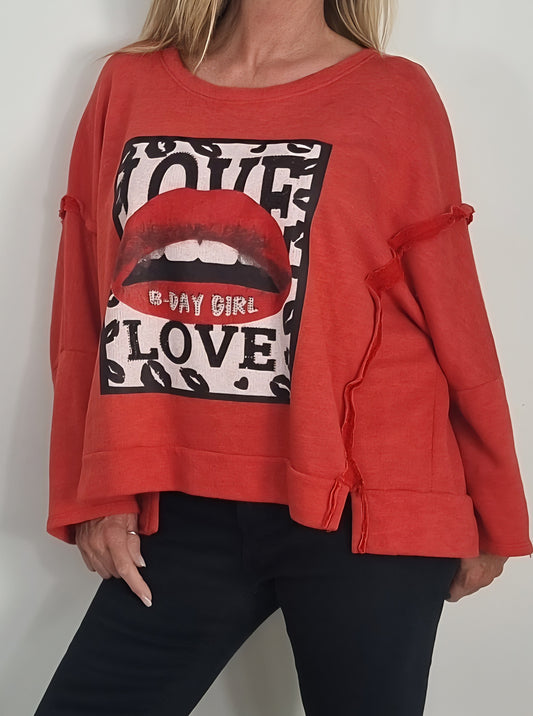 Oversize Sweatshirt "Love"