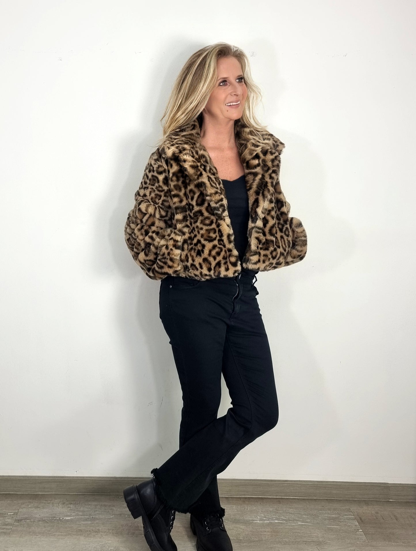 ✨ Leopardenprint Kunstfelljacke ✨
