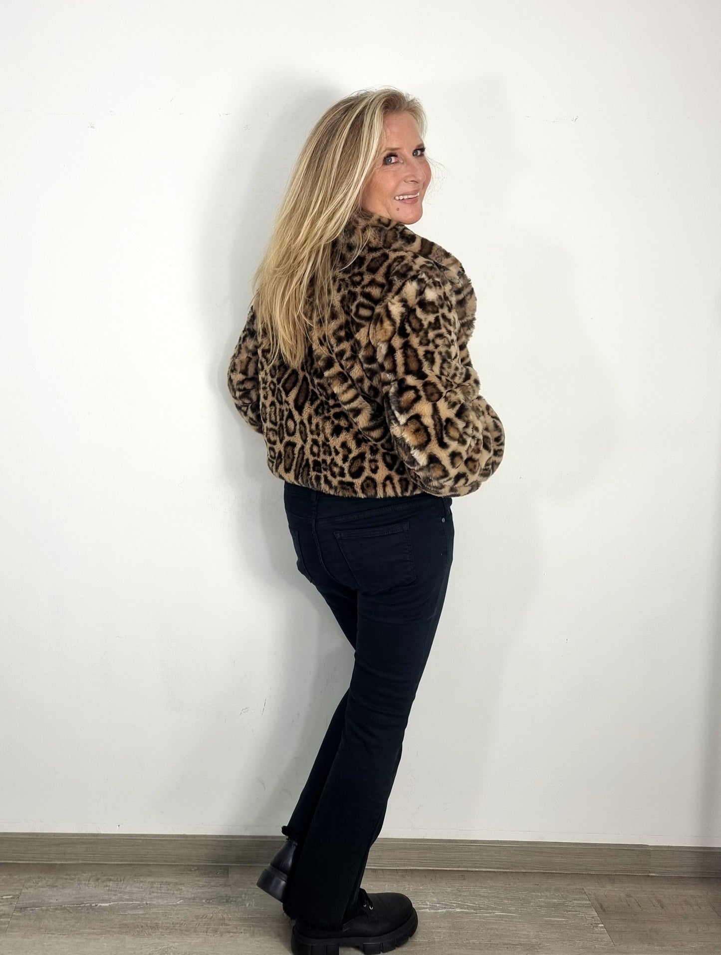 ✨ Leopardenprint Kunstfelljacke ✨