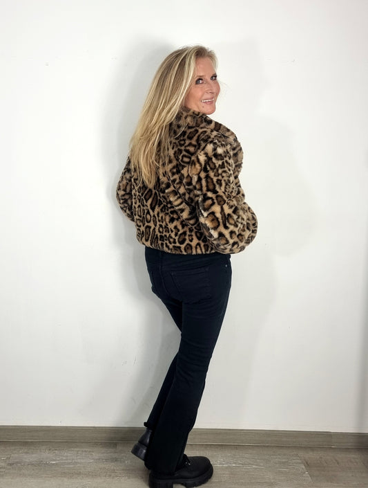 ✨ Leopardenprint Kunstfelljacke ✨