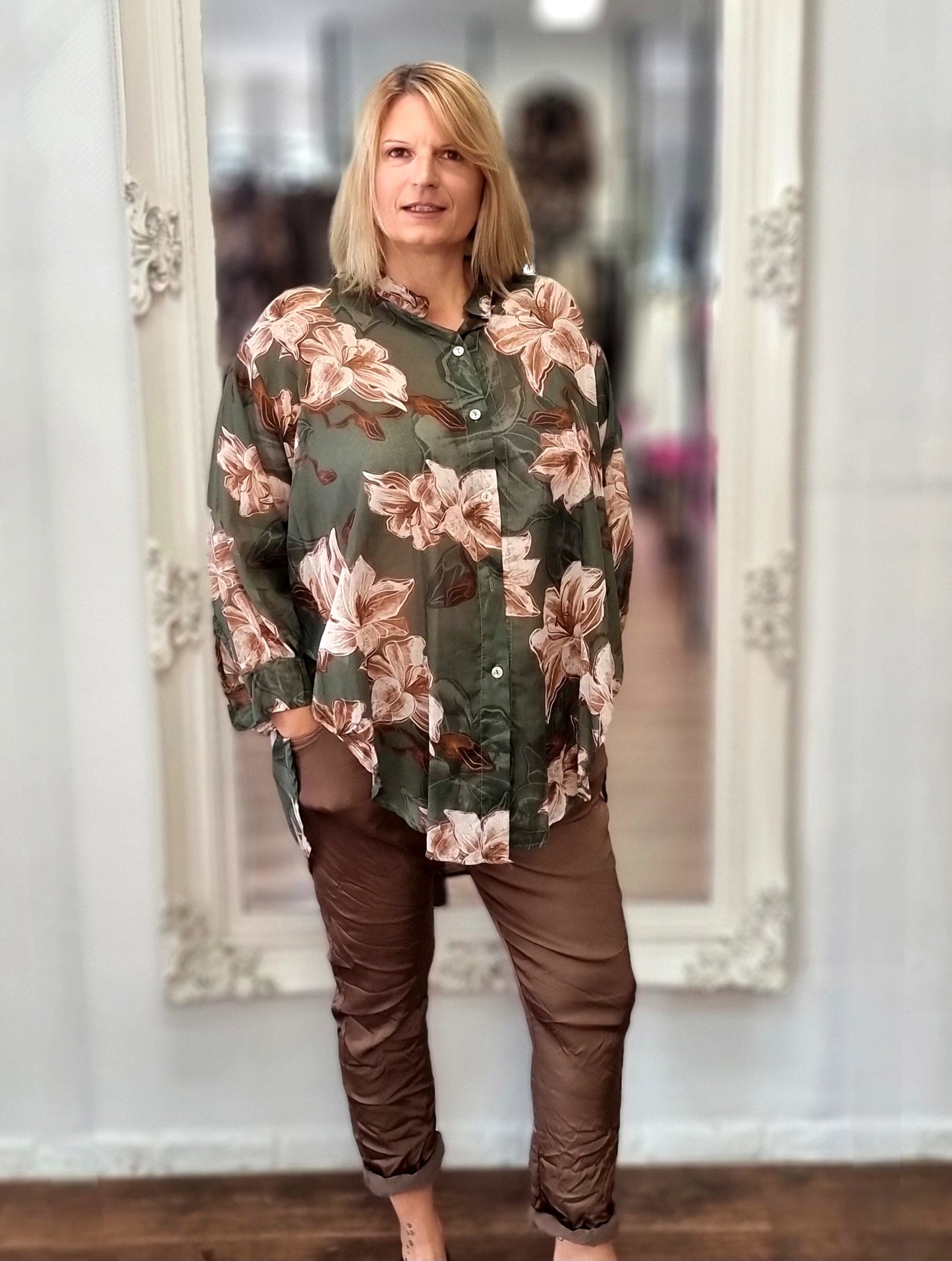 Bluse mit Blumenprint