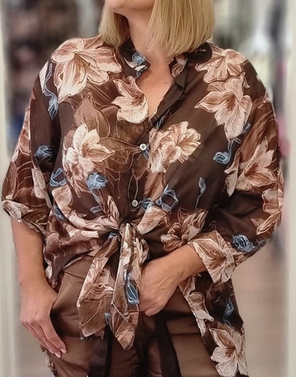 Bluse mit Blumenprint