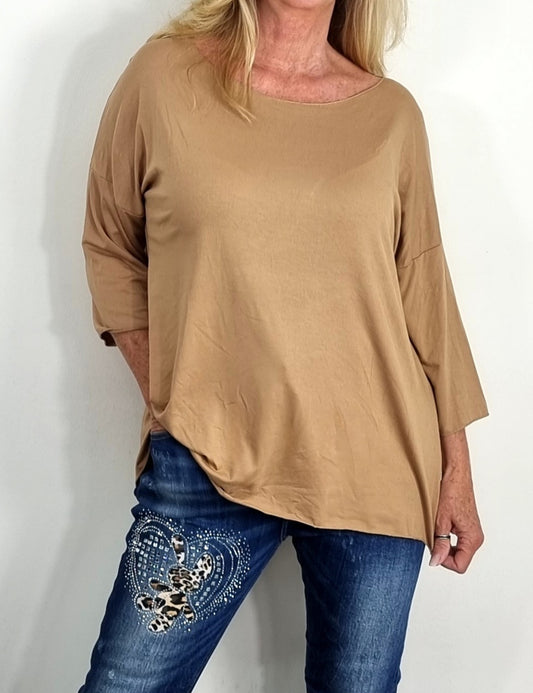Oversize-Shirt in Camel