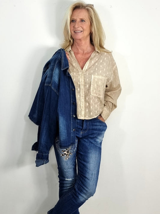 ✨ Kurzbluse mit Polka-Dots – modern & vielseitig in 3 Farben✨