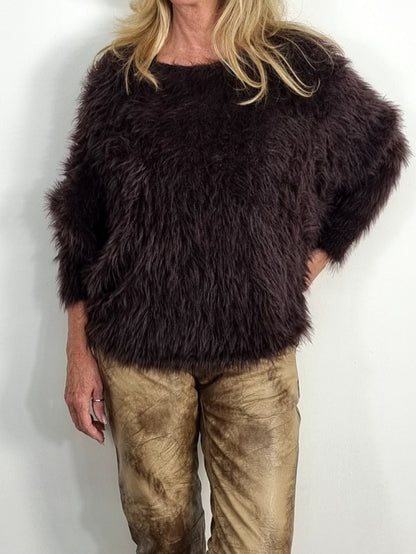 Kuschelig & Stylish Pullover "Schoko-Braun"