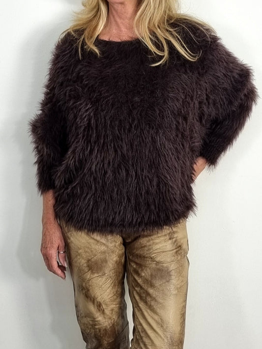 Kuschelig & Stylish Pullover "Schoko-Braun"