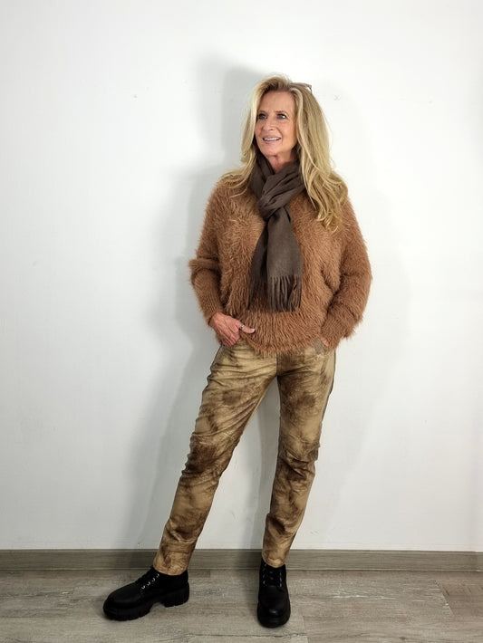 Kuschelig & Stylish Pullover " Cognac"