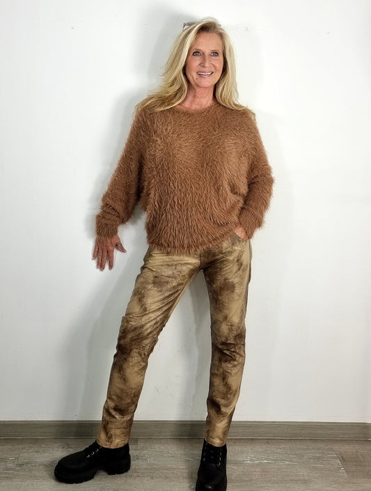 Kuschelig & Stylish Pullover " Cognac"