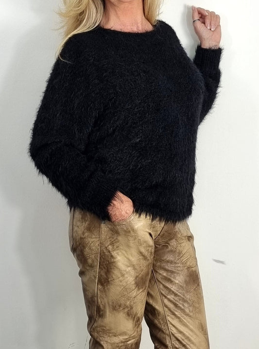 Kuschelig & Stylish Pullover " Schwarz"