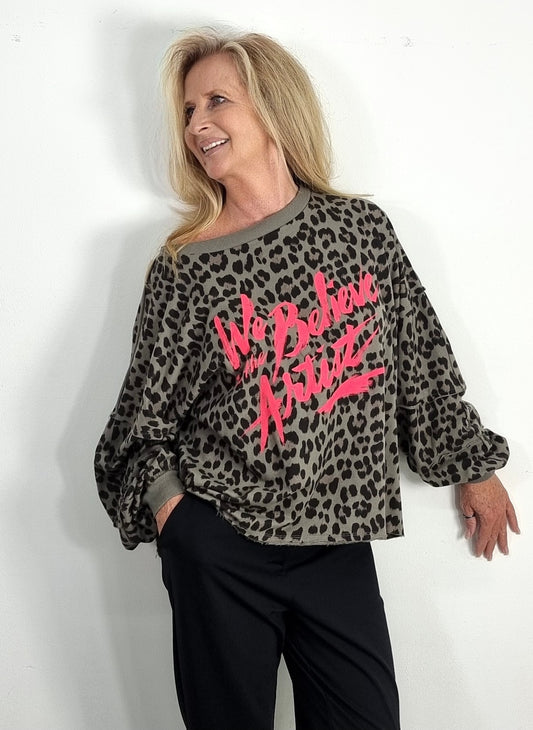 🌟TRENDIGER OVERSIZE -PULLOVER MIT STATEMENT PRINT 🌟