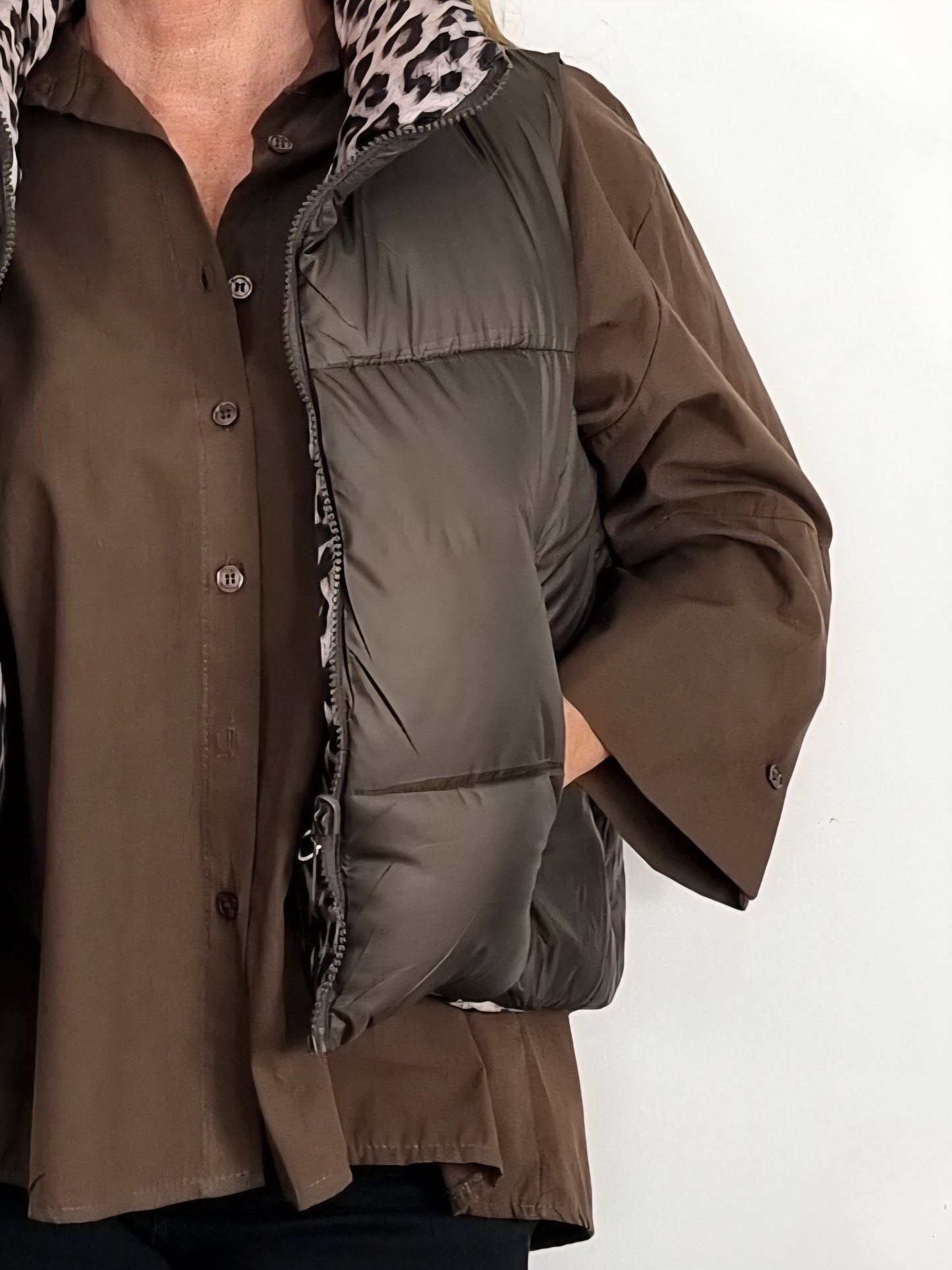 2 in 1 Design: Wendejacke "Braun"