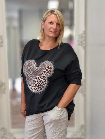 Shirt „Leo- Glitzer-Maus“ in 3 Farben