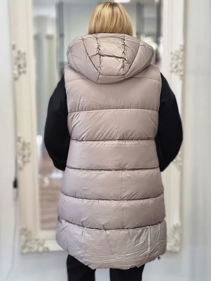 Wende-Steppweste mit Leo-Print