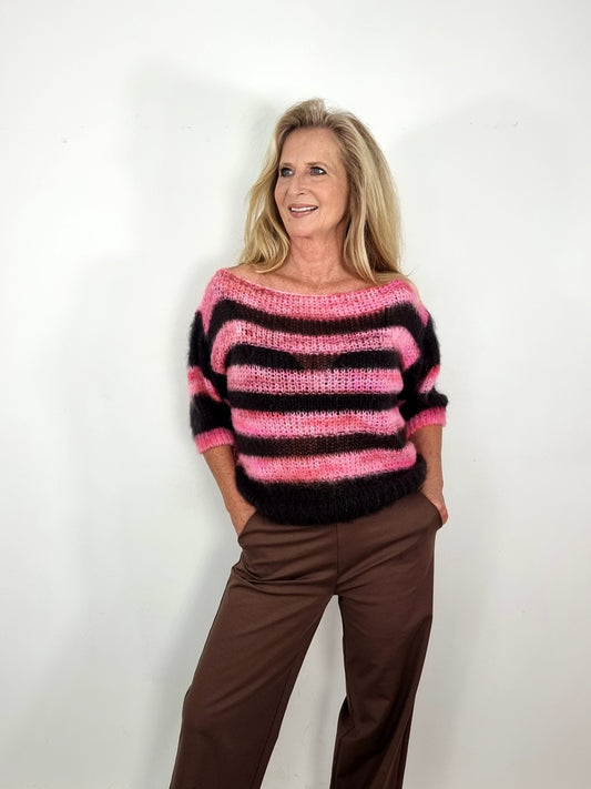 Kuscheliger Strickpullover im Streifen-Look