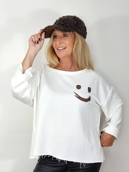 Lässiges Smiley Shirt in 3 Farben😊