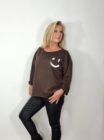 Lässiges Smiley Shirt in 3 Farben😊