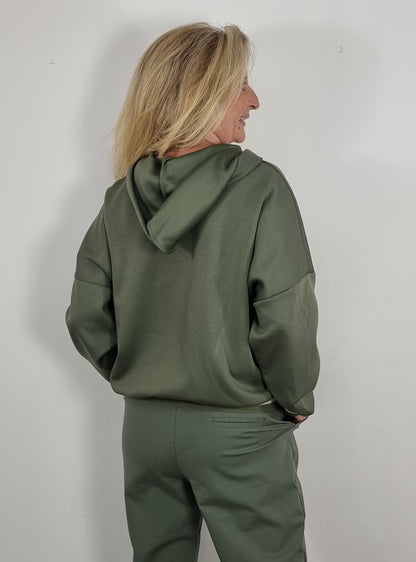 🫶 Kapuzenpullover „Leopard Chic“ – Khaki