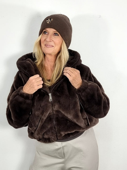 💫 Kuschelige Teddyjacke mit Kapuze