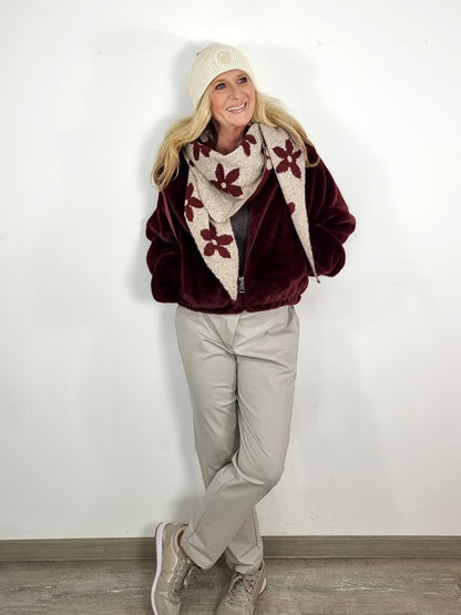 💕 Dreieckstuch mit Blumen, beidseitig tragbar