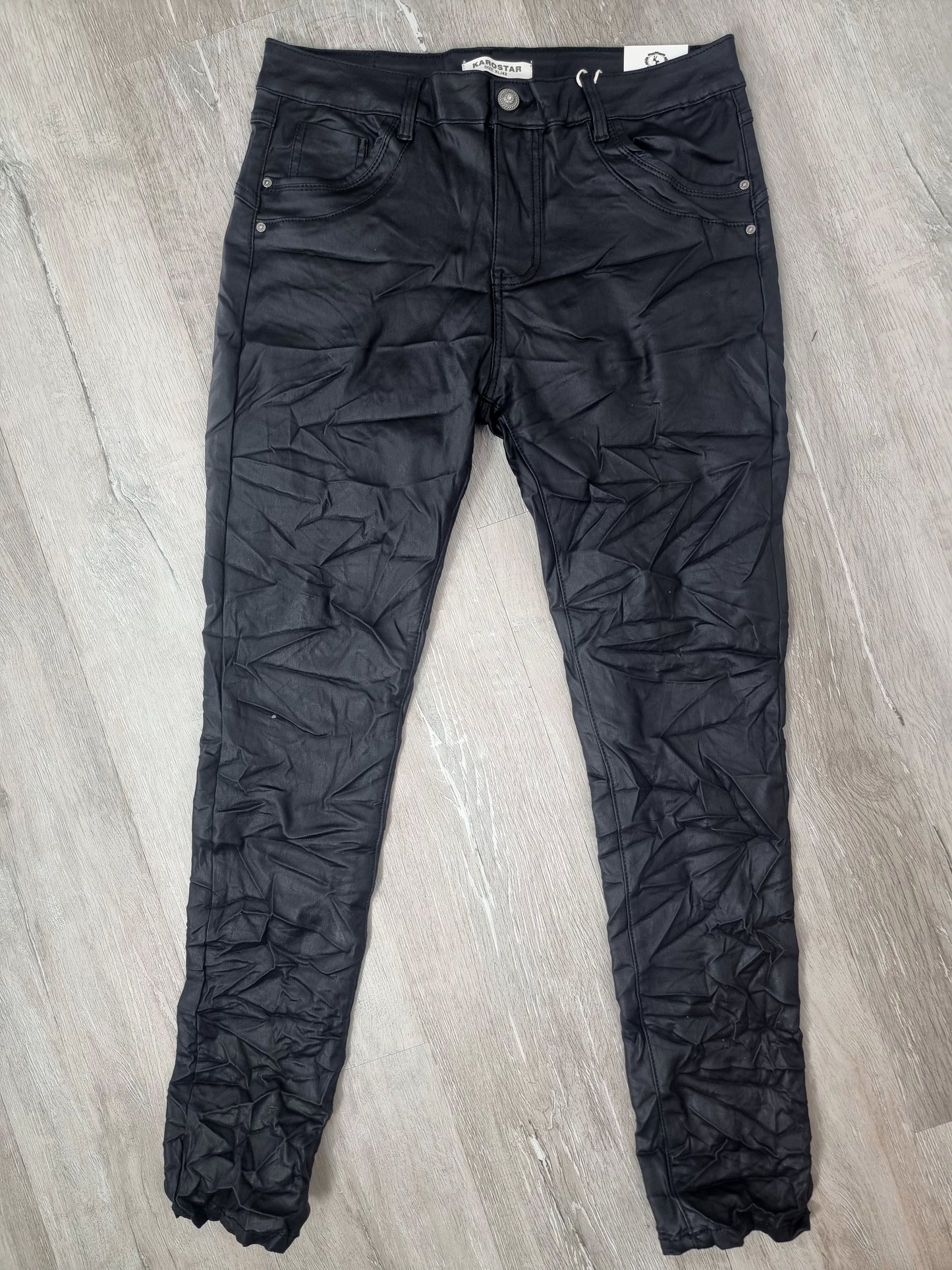 💥 Coole Lederoptik-Hose bis 48  – stylisch & bequem Schoko und Schwarz