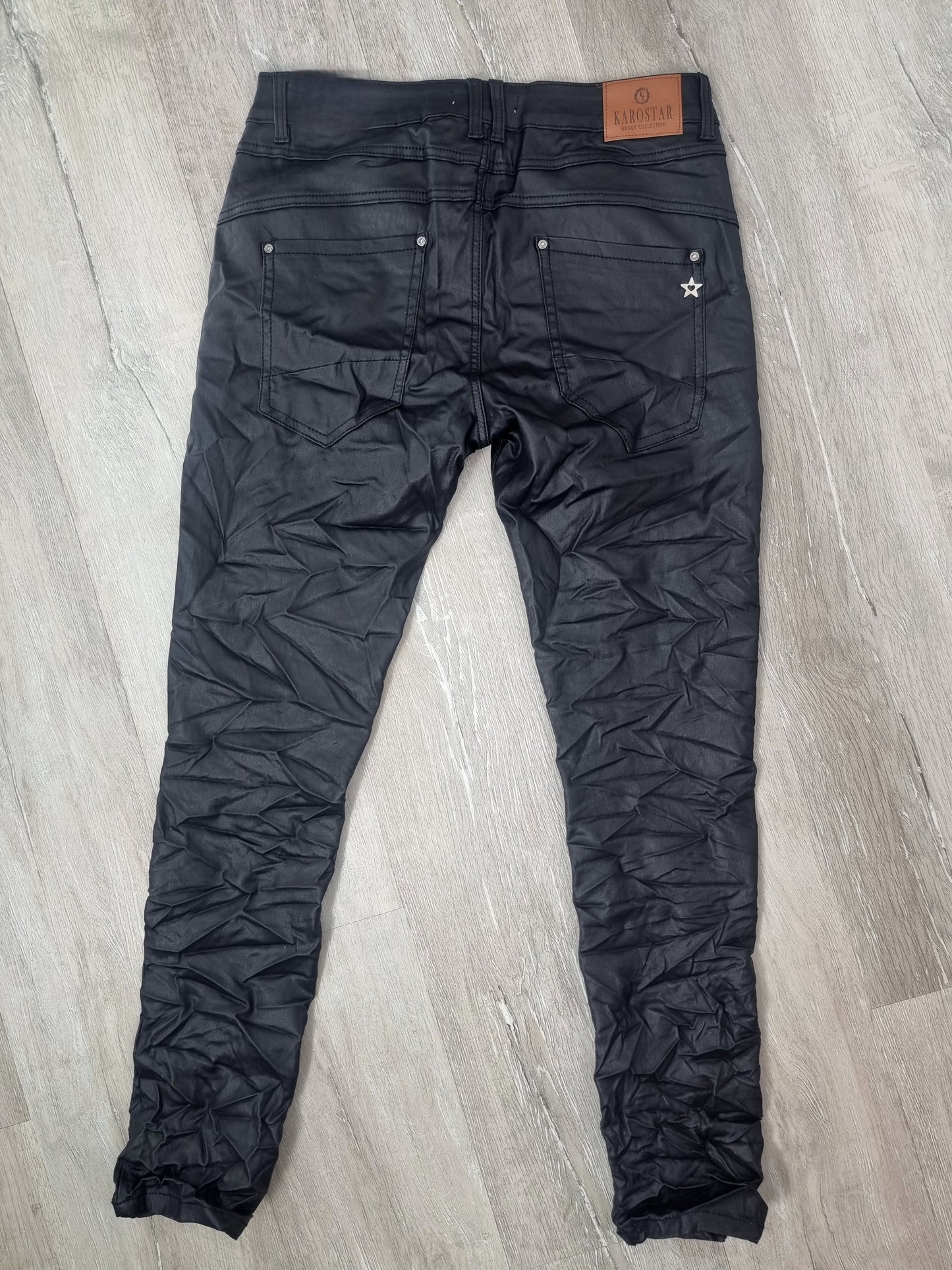 💥 Coole Lederoptik-Hose bis 48  – stylisch & bequem Schoko und Schwarz