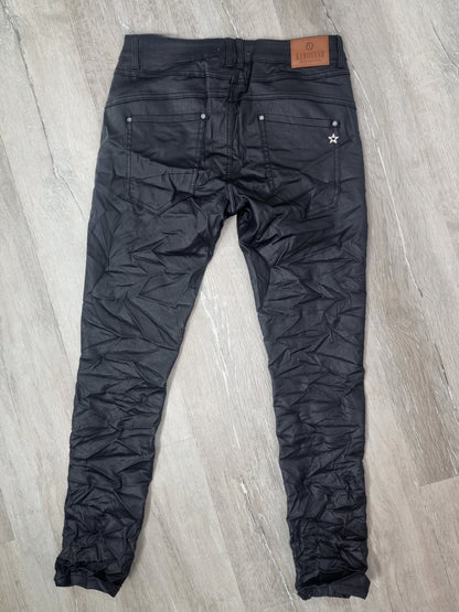 💥 Coole Lederoptik-Hose bis 48  – stylisch & bequem Schoko und Schwarz